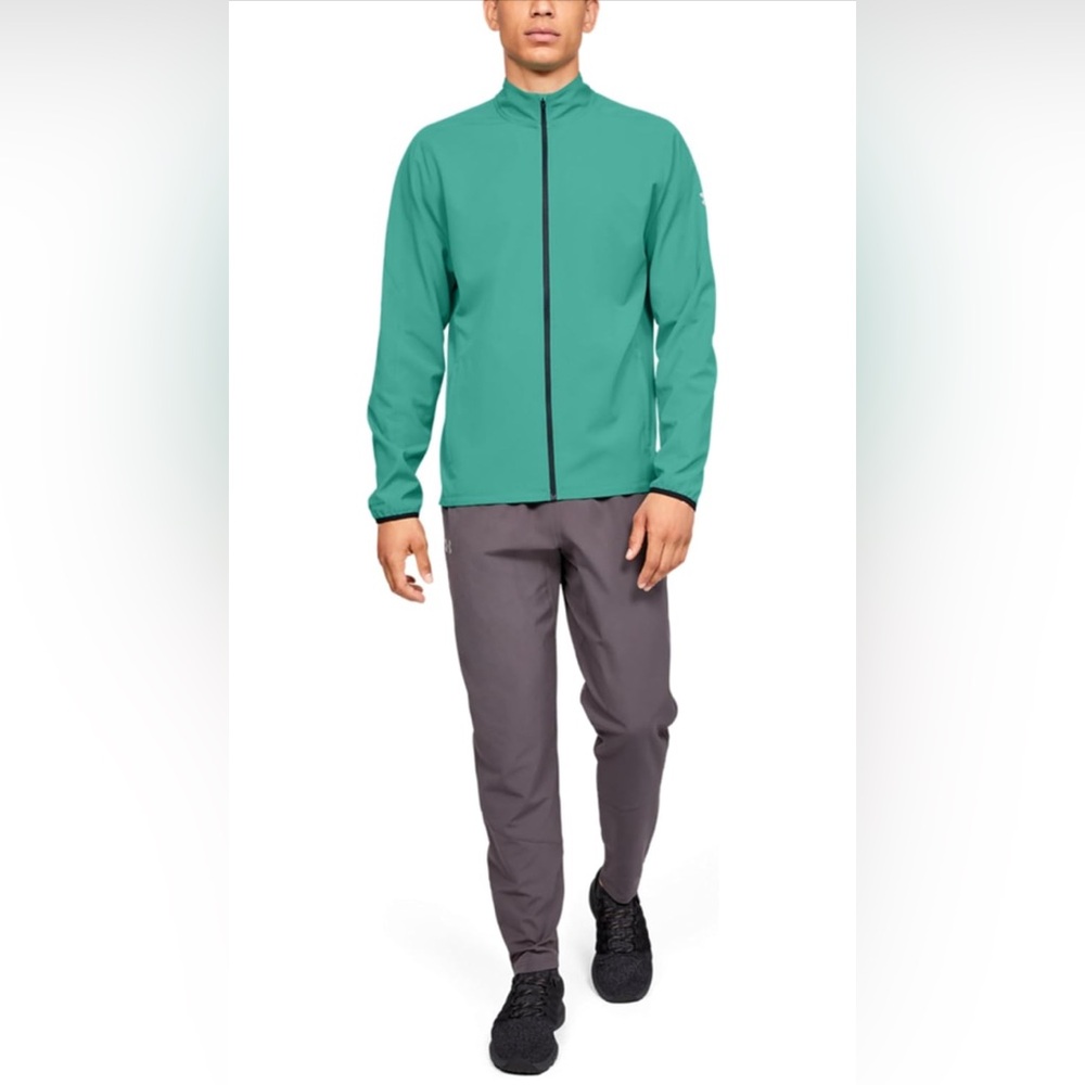 EUC Men’s Under Armour Green Storm Out and Back Stretch Woven Jacket Size XXL - Picture 6 of 14